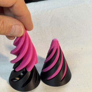 2 Color 3D Printed Spiral Fidget Toy — Anxiety Relief — Desktop Art — Unique Gift — Handcrafted